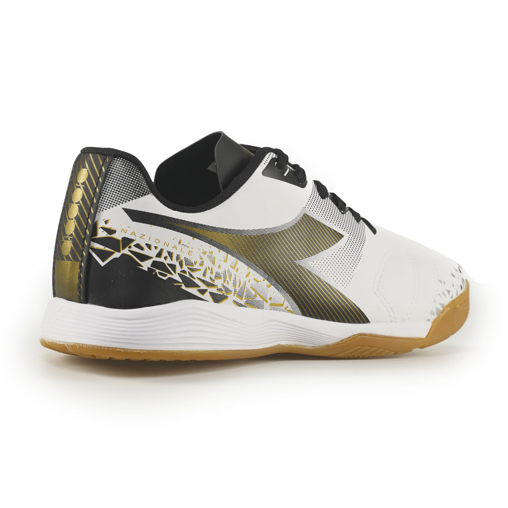 Diadora Tenis DFAF022-01 NAZIONALE ELITE FSA BrancoPretoDourado Sint -4-